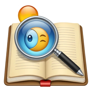 journal observing. Transparent background sticker