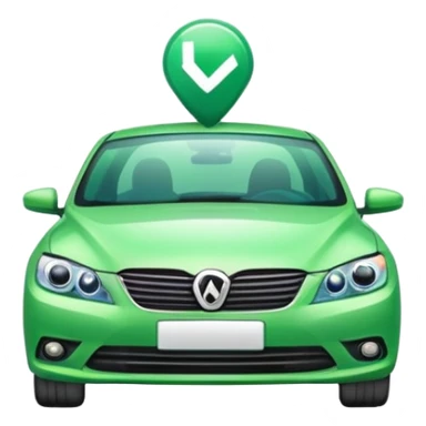 inspection sticker car with green checkmark on car crystal front sticker