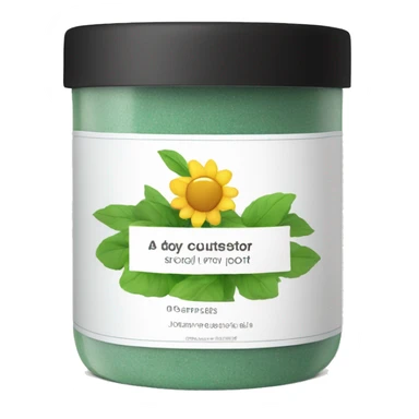 body scrub pot with label sticker