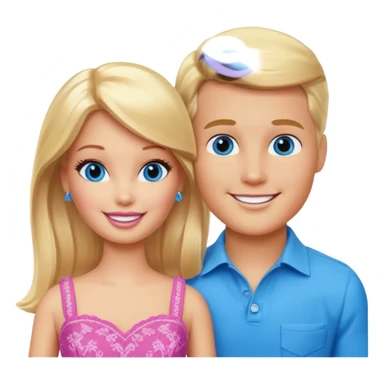 Barbie with Ken  sticker