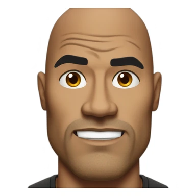 The rock with raised eyebrow sticker