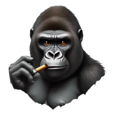 Gorilla smoking a cigar sticker
