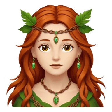 Leaf-necklace druid queen sticker