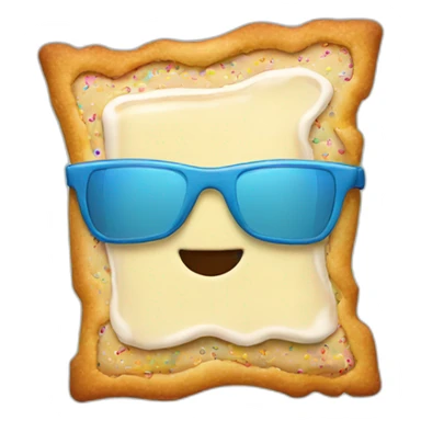 pop tart with frosting wearing sunglasses sticker