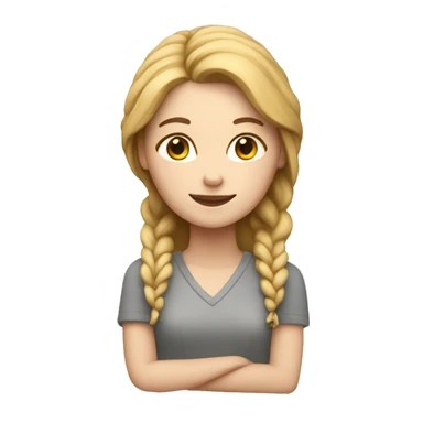 white girl creating with clay sticker