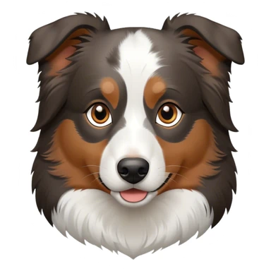 Australien Shepherd schwarz weiß with Brown eyes  sticker