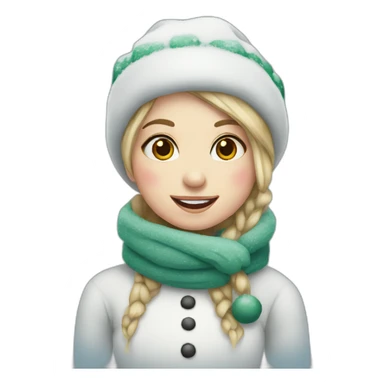 christmas-snowman-girl sticker