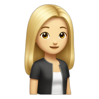 Une asiatique au cheveux cour et noir et une fille blonde sticker