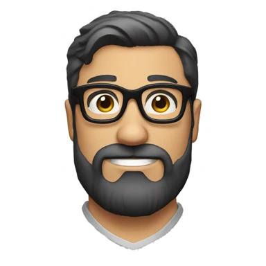 superman with glasses and beard sticker