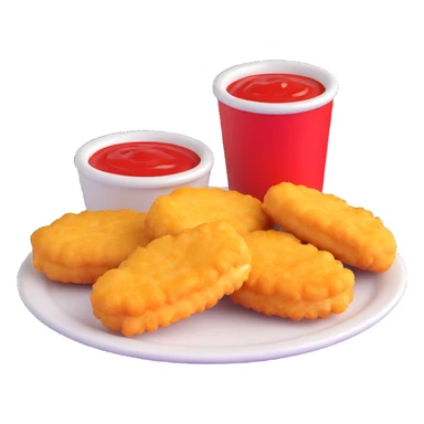Chicken McNuggets with dipping sauce sticker