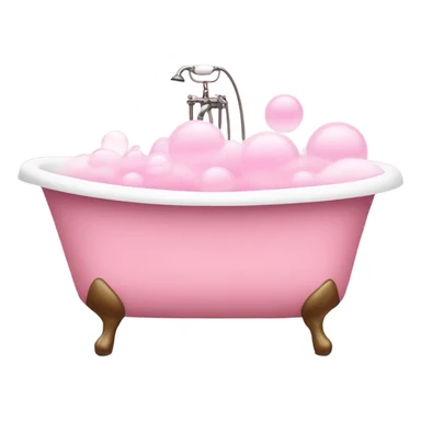 pink bubble bath sticker