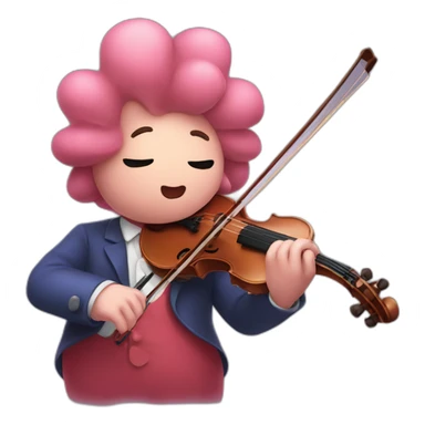kirby playing a violin sticker