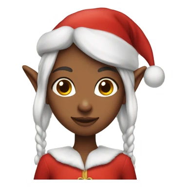 Girl elf in red  sticker