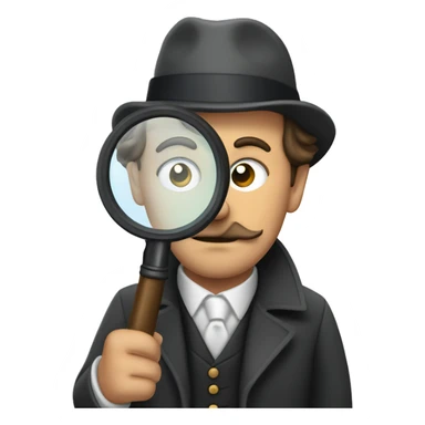 Sherlock Holmes with a magnifying glass sticker