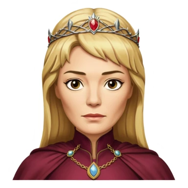 Cersei Lannister 40 years wihtout crown   from Games of throne character face only front face sticker