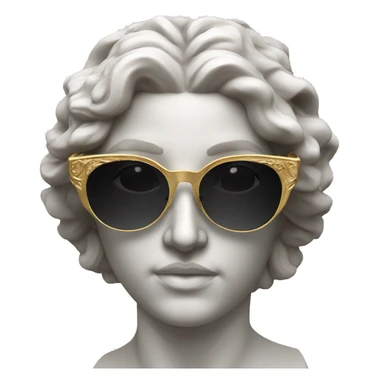 greek goddess sculpture sunglasses sticker
