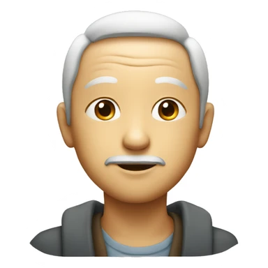 two people, young child and old man,  sticker