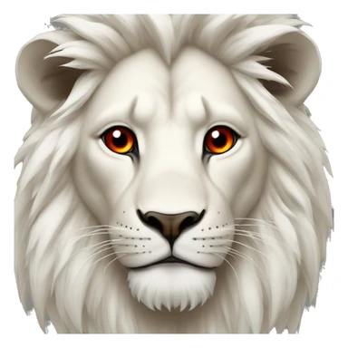 Lion blanc au yeux rouge sticker