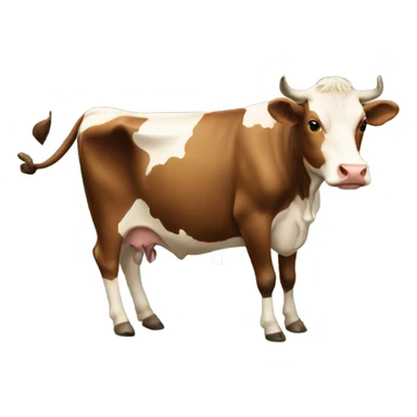 cow on the road sticker
