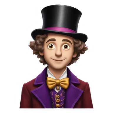 timothee chamalet as willy wonka sticker