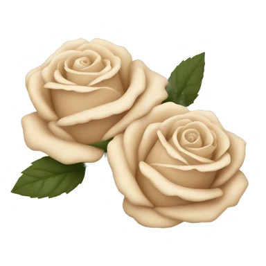 Beige Simple Rose Flowers sticker