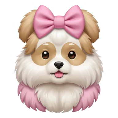 Shitzu with a pinky buns sticker