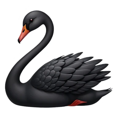 Elegant black swan sticker