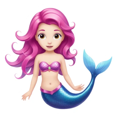 Mermaid wearing a light pink snorkel sticker