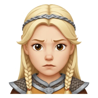 Female Viking with blonde hair sticker