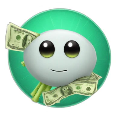 a cricket with money sticker