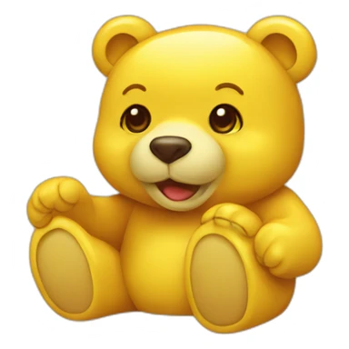 bear,haribo,yellow,transparent sticker