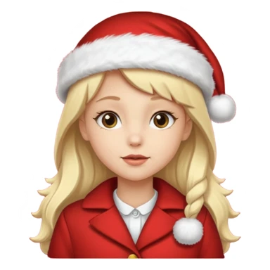 Blondie girl santa clauss sticker