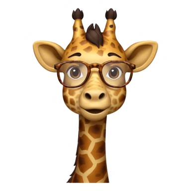 Giraffe with Glasses sticker