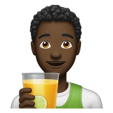 Black man with bissap juice sticker