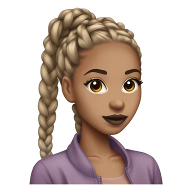 Lightskin black girl with dirty blonde box braids and mauve lips  sticker
