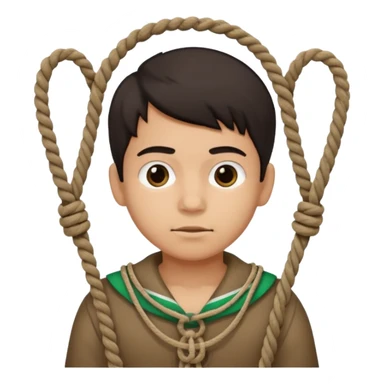 Noose around cute Mexican boy sticker