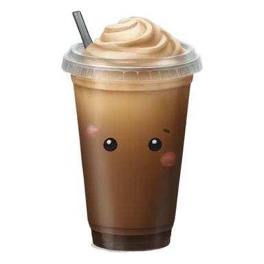 Drinking iced coffee emoji sticker