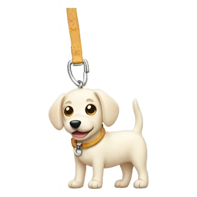 A cream dog lead sticker