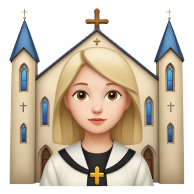 girl in church attire sticker