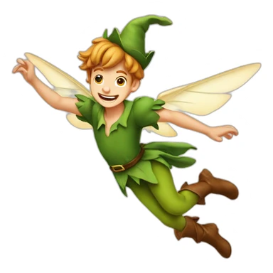 Peter pan flying sticker