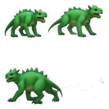 Green Tarasque six paws sticker