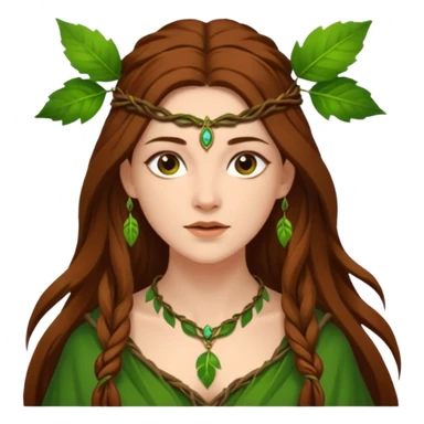 Leaf-necklace druid queen sticker