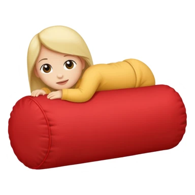 red bolster pillow emoji sticker