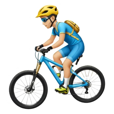 Bicicleta downhill , ciclista montado, montaña sticker