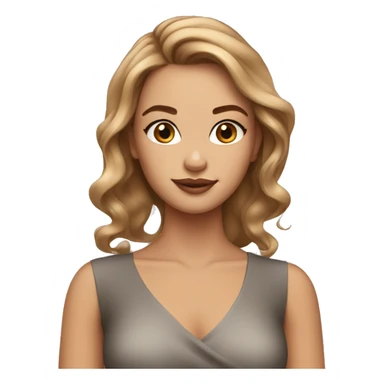 Glamorous gorgeous girl with light brown hair sticker