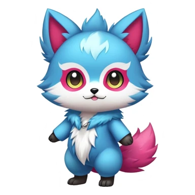  High quality Cute Cool Kawaii edgy Pretty Chibi Fur-Sona Colorful Fakemon Full Body sticker