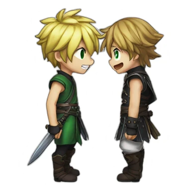 Meliodas fighting zeldris sticker