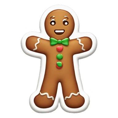 Gingerbread man cute sticker