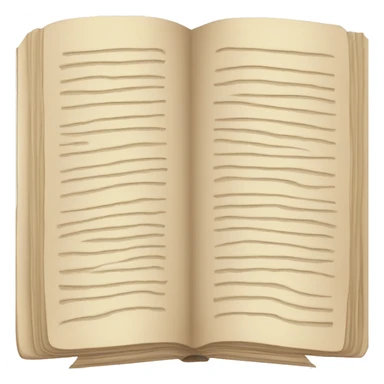 An open, hardcover book, depicted with a beige cover. Commonly used for various content concerning reading, writing, learning, and schooling. sticker
