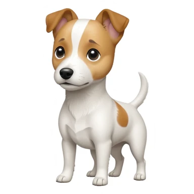 a white jack russell cross sticker